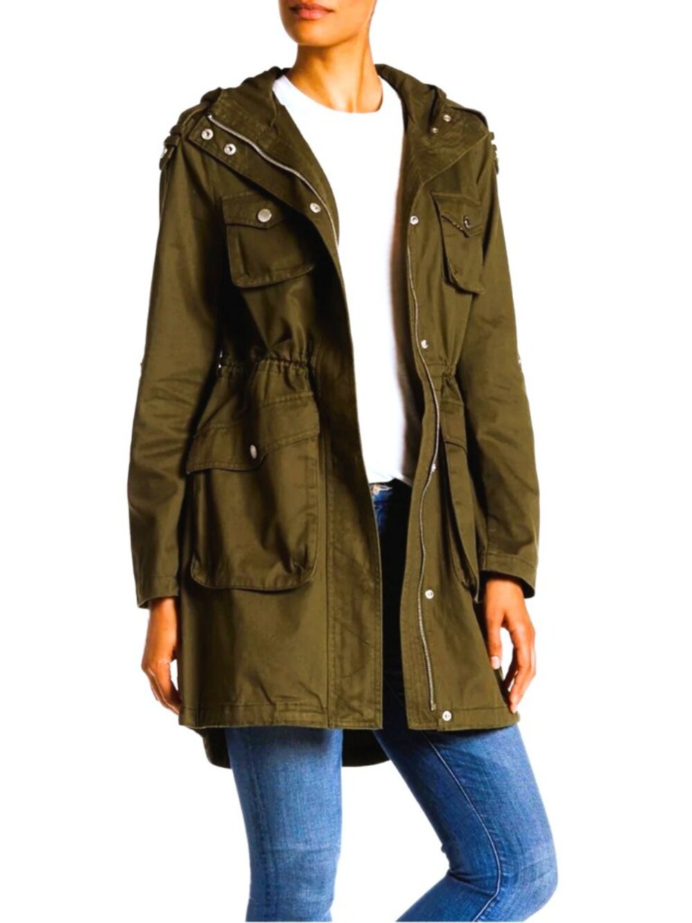 BCBGeneration Olive Green Utility Jacket